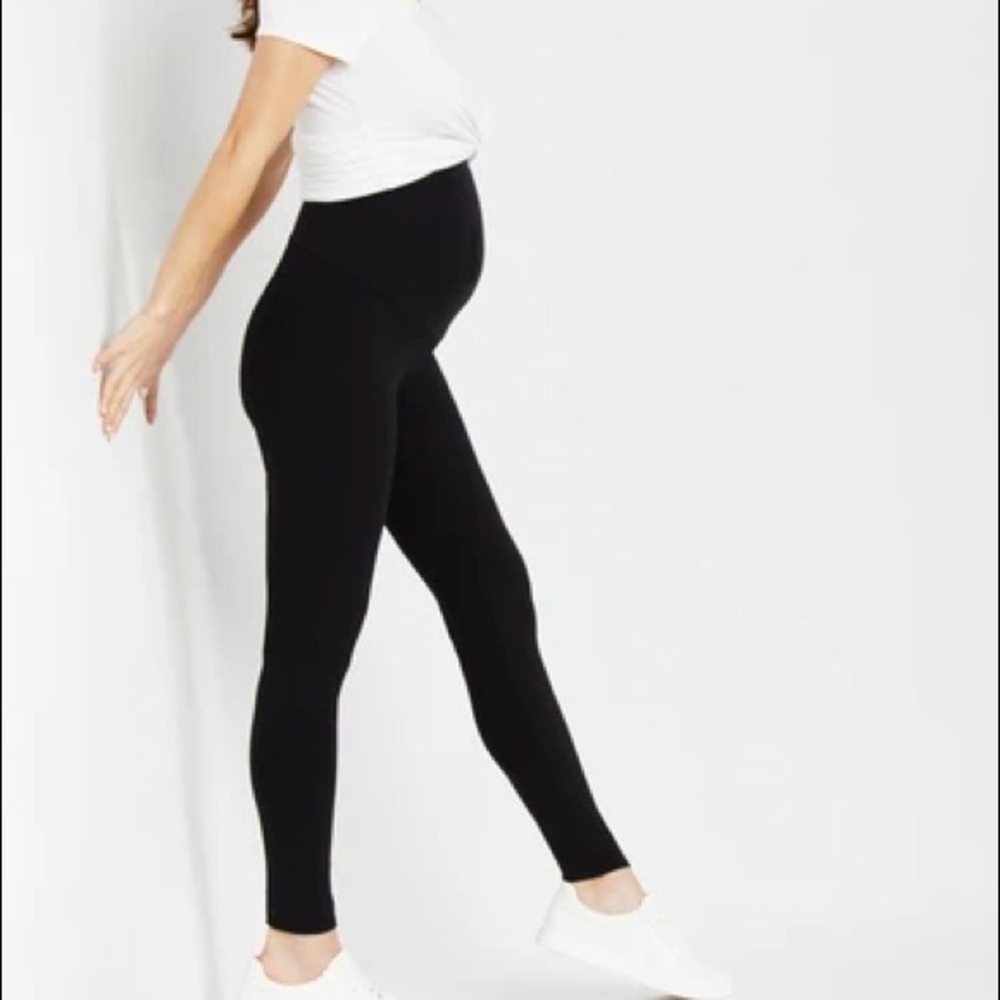 Queen mum black maternity leggings size s